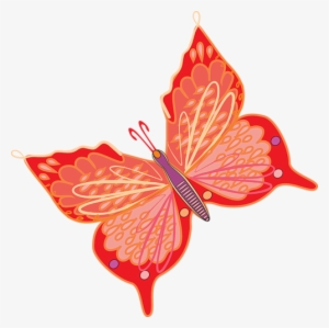 Red Butterfly - Рамки Для Виньеток Png
