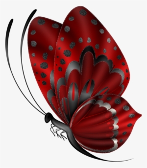 Red Butterflybeautiful - 2 Clip Art Red Butterfly