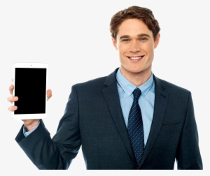 Men With Tablet Png - Man With Tablet Png