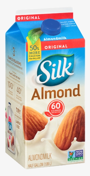 Silk Almond Milk, Half Gallon - Silk Almond Milk Original Unsweetened