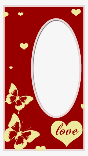 Love Frame With Butterfly