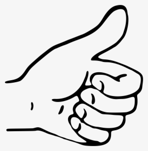 Thumbs Up - Clip Art Black And White Thumb