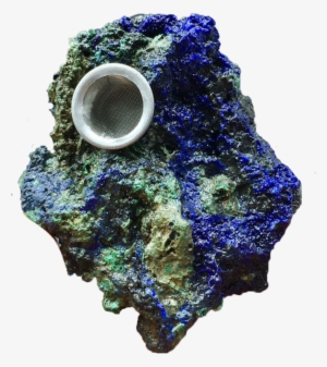 Blue Azurite Malachite Smoking Pipe - Blue