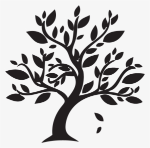 Branch Clipart Autumn Leaves - Black And White Tree Clipart