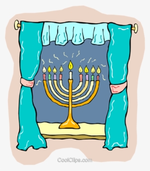Jewish Religion Menorah Royalty Free Vector Clip Art - Hanukkah