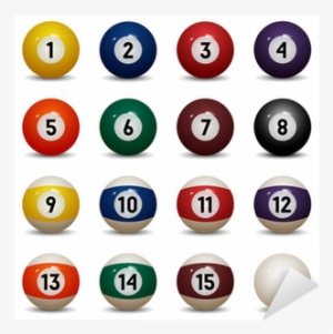 Isolated Colored Pool Balls - Chiffres 1 À 15