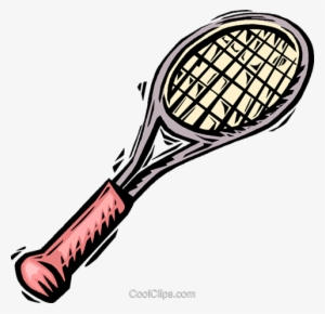 Badminton Racket Royalty Free Vector Clip Art Illustration - Tennis Racket Clip Art