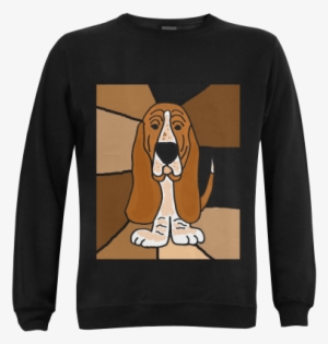 Funny Basset Hound Dog Art Gildan Crewneck Sweatshirt - Awesome Funny Basset Hound Abstract Art Tablet - Ipad