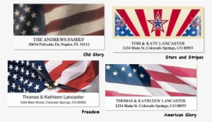 Stars And Stripes Patriotic Address Labels On Sheets - God Bless America Note Cards (pk Of 10)
