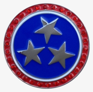 Patriotic Stars Ball Marker & Hat Clip With Crystals