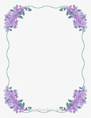 Violet Floral Border Png High-quality Image - Lilac Flower Border