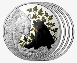 Fine Silver Coloured 4-coin Subscription - 2015 Fine Silver 20 Dollar Coin - Baby Animals: Black