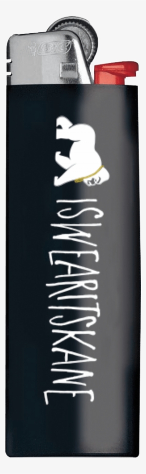 Iswearitskane Bic Lighter - 1 Customizable Bic J26 Maxi Lighters (white - Sample)