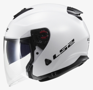Ls2 Infinity White Open Face Helmet - Size Xl In White