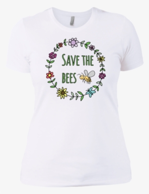Save The Bees Flower Garland Ladies' Short Sleeve T-shirt - Bitclub Network T Shirt