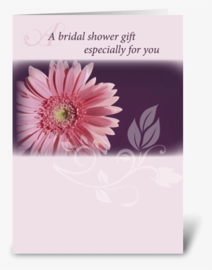 Bridal Shower Pink Daisy Congratulations Greeting Card - Bridal Shower Greeting Card Message Religious