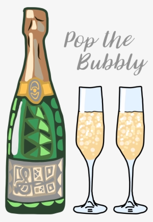 Pop The Bubbly Champagne Drawing - Art Print: Happy Today By Jelena Matic : 13x13in