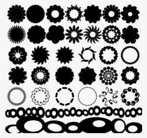 clipart circle black and white pattern