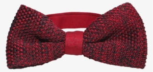 Black Red Knit Bow Tie - Necktie