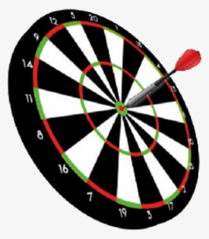 Illustration Of A Dart Board With A Dart Pin In Its - Dart Board With Pin