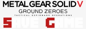 Metal Gear Solid V - Metal Gear Ground Zeroes Logo