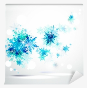 Christmas Background With Abstract Winter Blue Snowflakes - Christmas Day