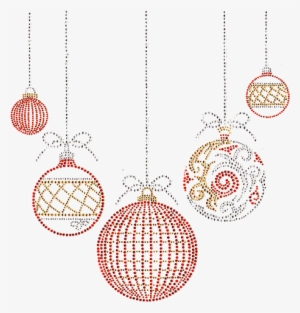 S4686-tor<br>red, Gold & Clear Xmas Ornaments Neckline - Christmas Day