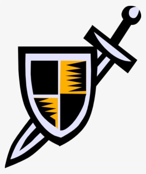 Vector Illustration Of Medieval Shield And Sword Symbol - William The Conqueror Symbol