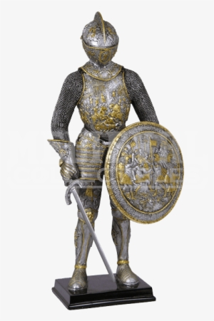 Parade Armor With Sword And Shield - Medieval Armor With Sword