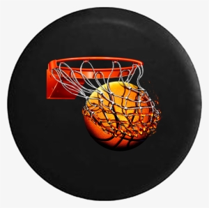 Basketball Flaming Net Rim - Circle