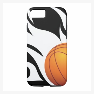 Flaming Basketball Black And White Iphone 7 Case - Flaming Basketball