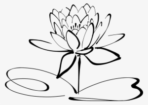 Flaming Basketball Png - Lotus Flowers Clipart Black And White