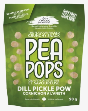 Three Farmers Pea Pops Dill Pickle Pow Natural Food - Three Farmer's Pea Pop's Dill Pickle Pow - Roasted