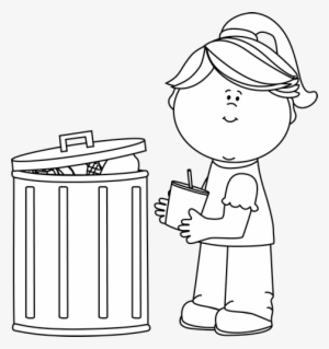 Trash Clipart Litter - Pick Up Garbage Clipart Black And White