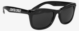 Sc Strip Shades Wayfarer Sunglasses Black - Santa Cruz Skateboards Strip Black Sunglasses