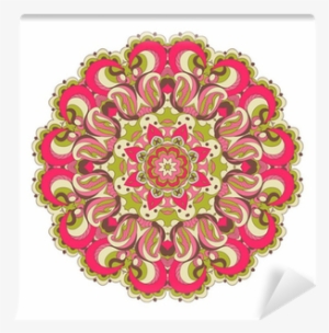 Beautiful Pink Arabesque Lace Pattern Background Vector - Coloring Book