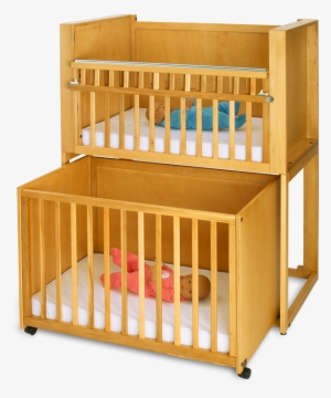 Bunkie Cribs For Twins - Space Saver 2 Level Crib