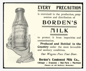 Borden's Milk - Glass Bottle