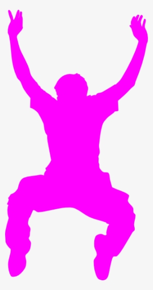 How To Set Use Pink Jumping Man Clipart - Jumping Silhouette