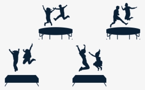 Jumping Silhouette Trampoline - Girl Jumping On Trampoline Silhouette Png