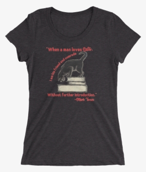 Mark Twain Cat Quote Ladies' T-shirt
