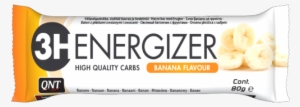 3h Energizer Bar Chocolate - Qnt Energizer Banana Carbohydrate Energy Bar 80g