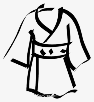 Japanese Kimono Royalty Free Vector Clip Art Illustration