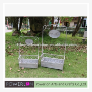 Grey Metal Scrollwork Design Wall Mounted Basket / - Grass