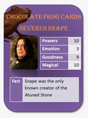 Snape Chocolate Frog Card - Harry Potter Chocolate Frog Cards Severus Snape