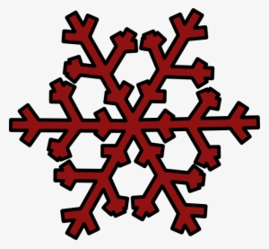 Dark Red Snowflake Clip Art At Clker - Pink Snowflake Clipart