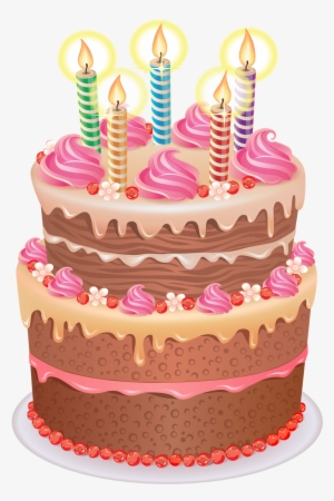 Happy Birthday Graphics Clip Art Png Free Download - Birthday Card Cake Png