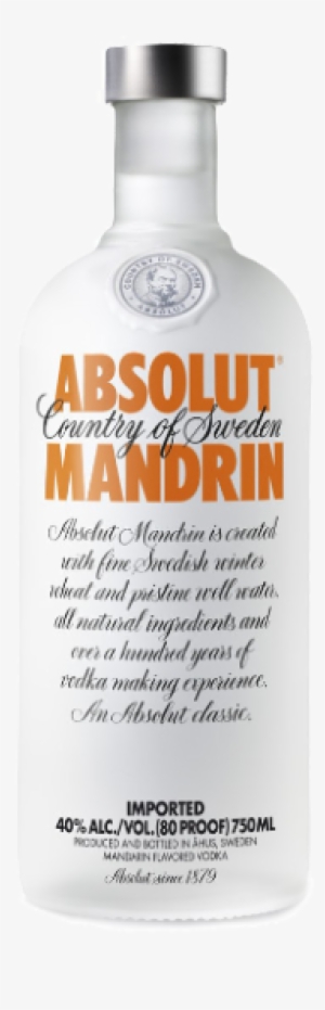 Absolut Vodka Mandrin Flavour 750ml - Absolut Mandrin Flavoured Vodka