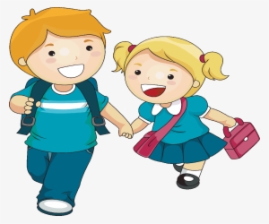 School Children Transparent Png - Brother And Sister Cartoon