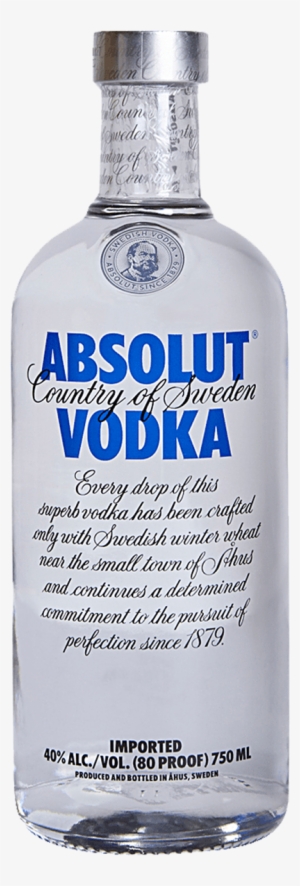 Absolute Vodka 750ml - Absolut Blue 70 Cl